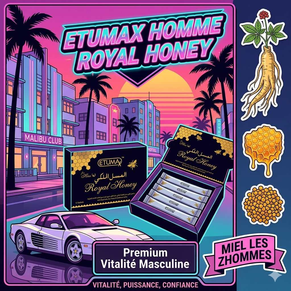 Boîte Etumax Homme Royal Honey 12 sticks miel royal homme