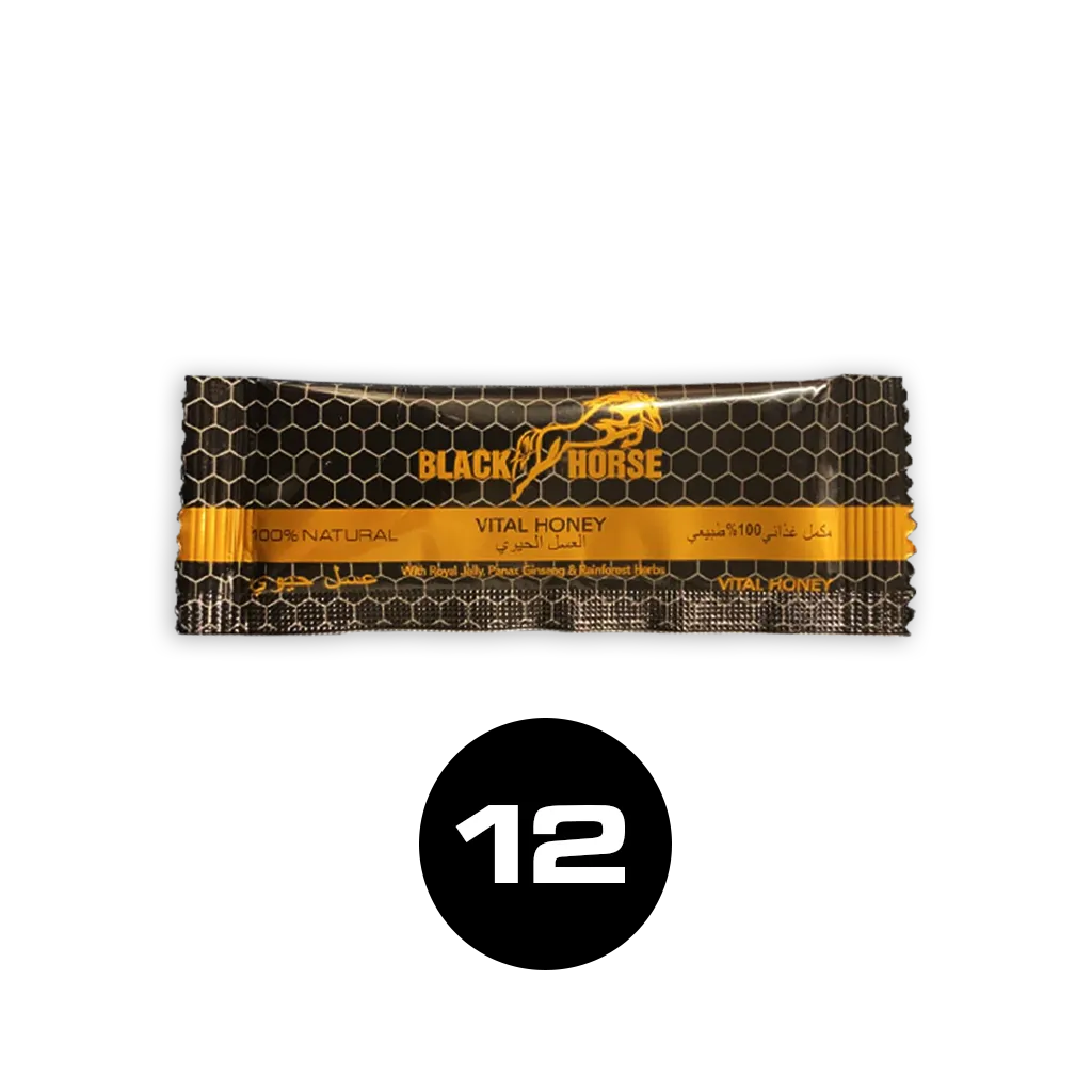 12 Stick Black Horse Honey – Miel aphrodisiaque homme original
