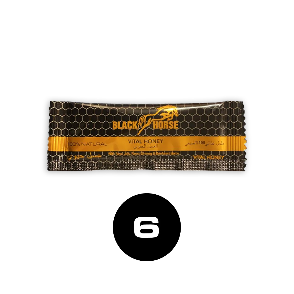 6 Stick Black Horse Honey – Miel aphrodisiaque homme original