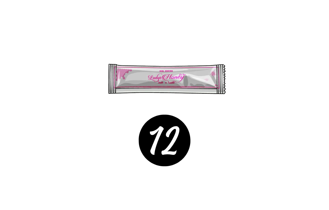 Lady's Honey miel premium femme boîte 12 sticks