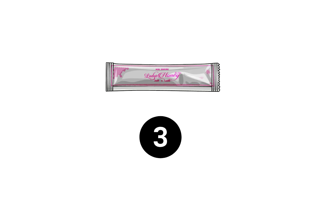 Lady's Honey miel premium femme 3 sticks